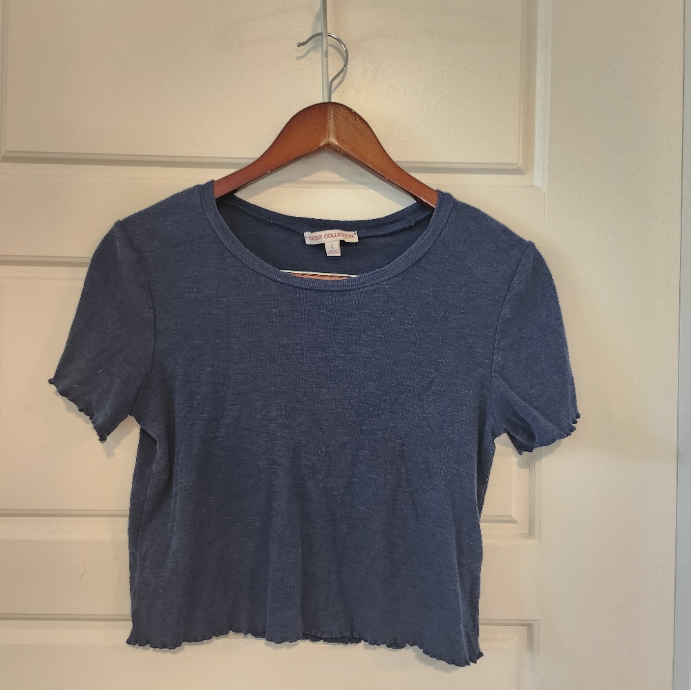 Heiny Collection Blue Crop Top